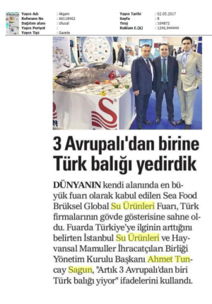 Başkan Sayın Ahmet Tuncay Sagun'un Su Ürünleri Av Sezonu Hakkında Açıklamaları